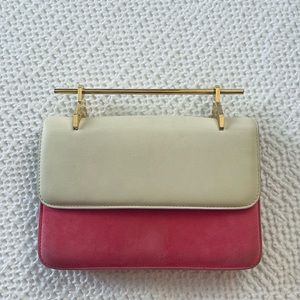 M2Malletier Pink and Ivory Clutch